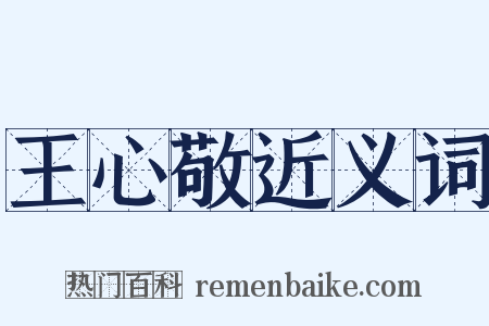 王心敬近义词是什么意思的图片